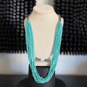 Turquoise Multi-Strand Beaded Necklace